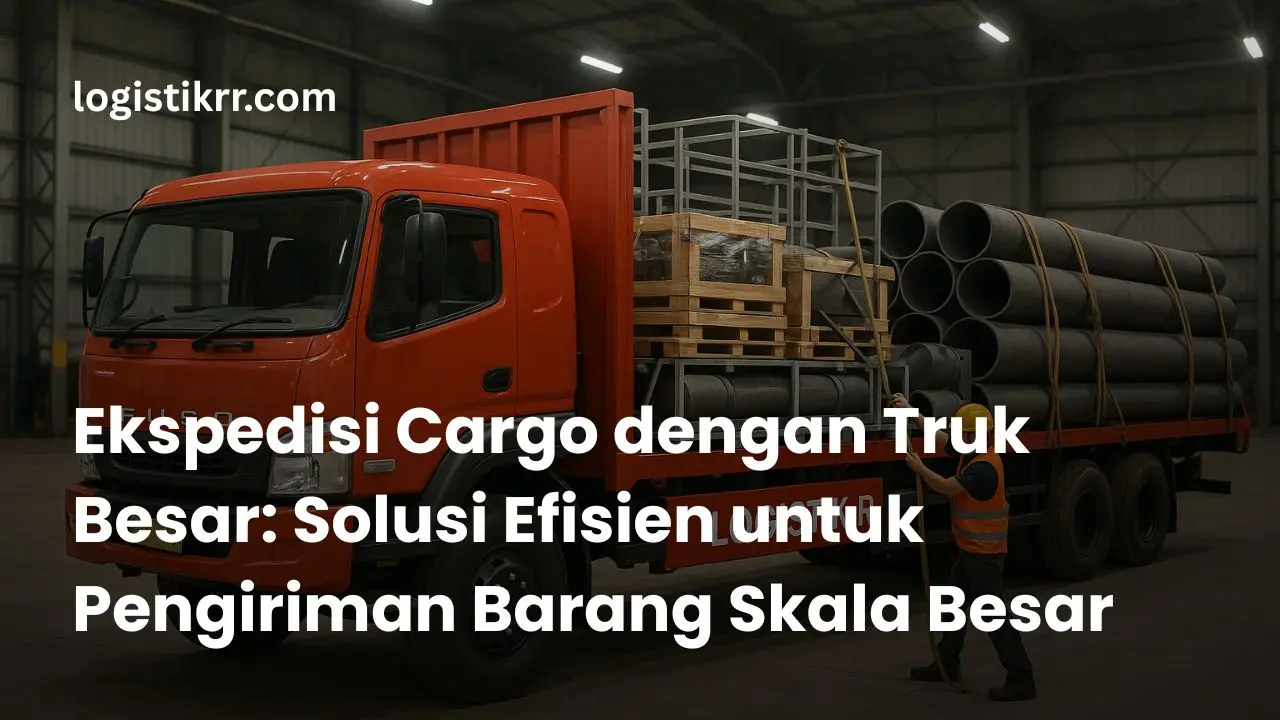 Truk besar cargo untuk pengiriman barang skala besar