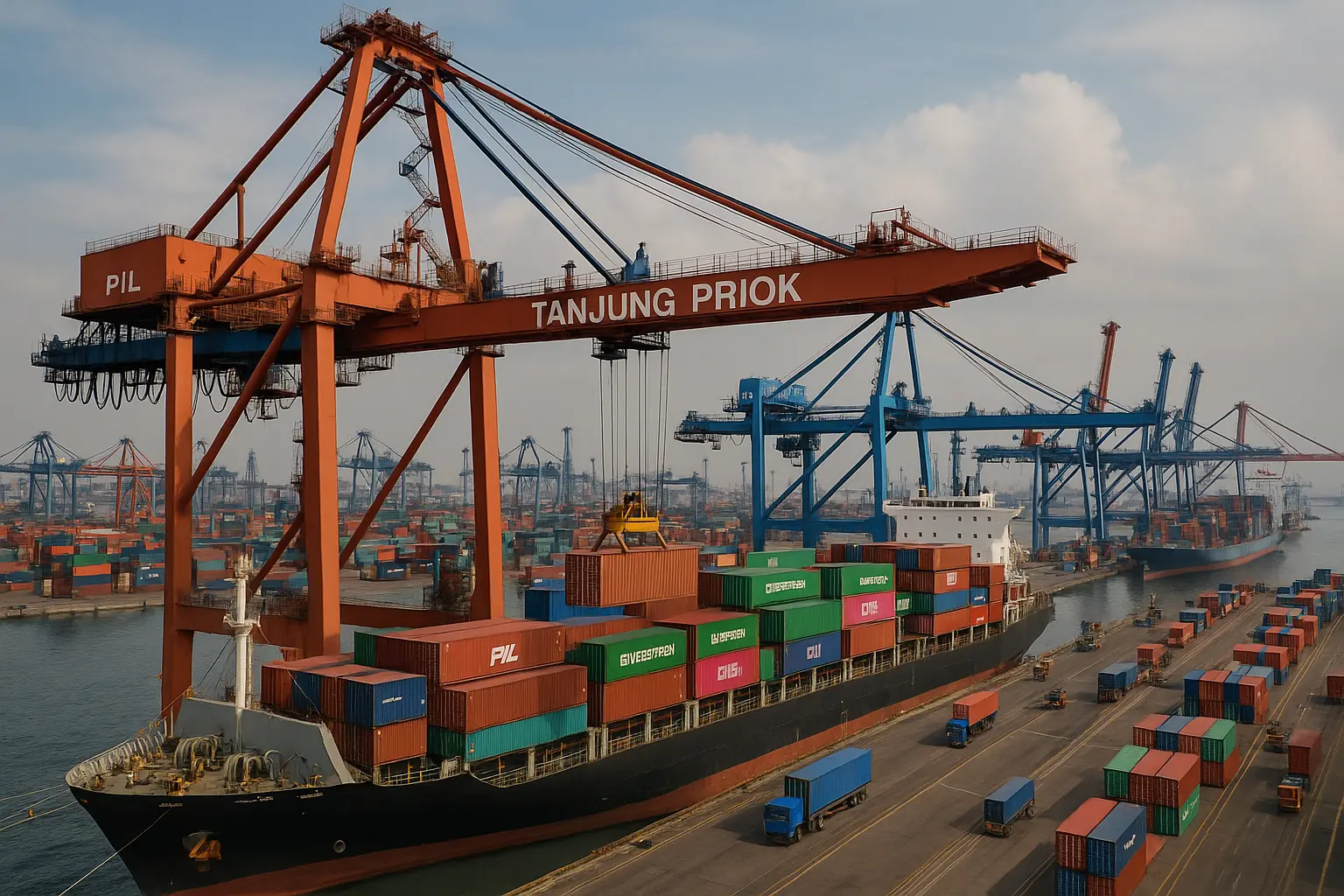 Ilustrasi pengiriman barang yang mudah dengan berbagai pilihan layanan logistik