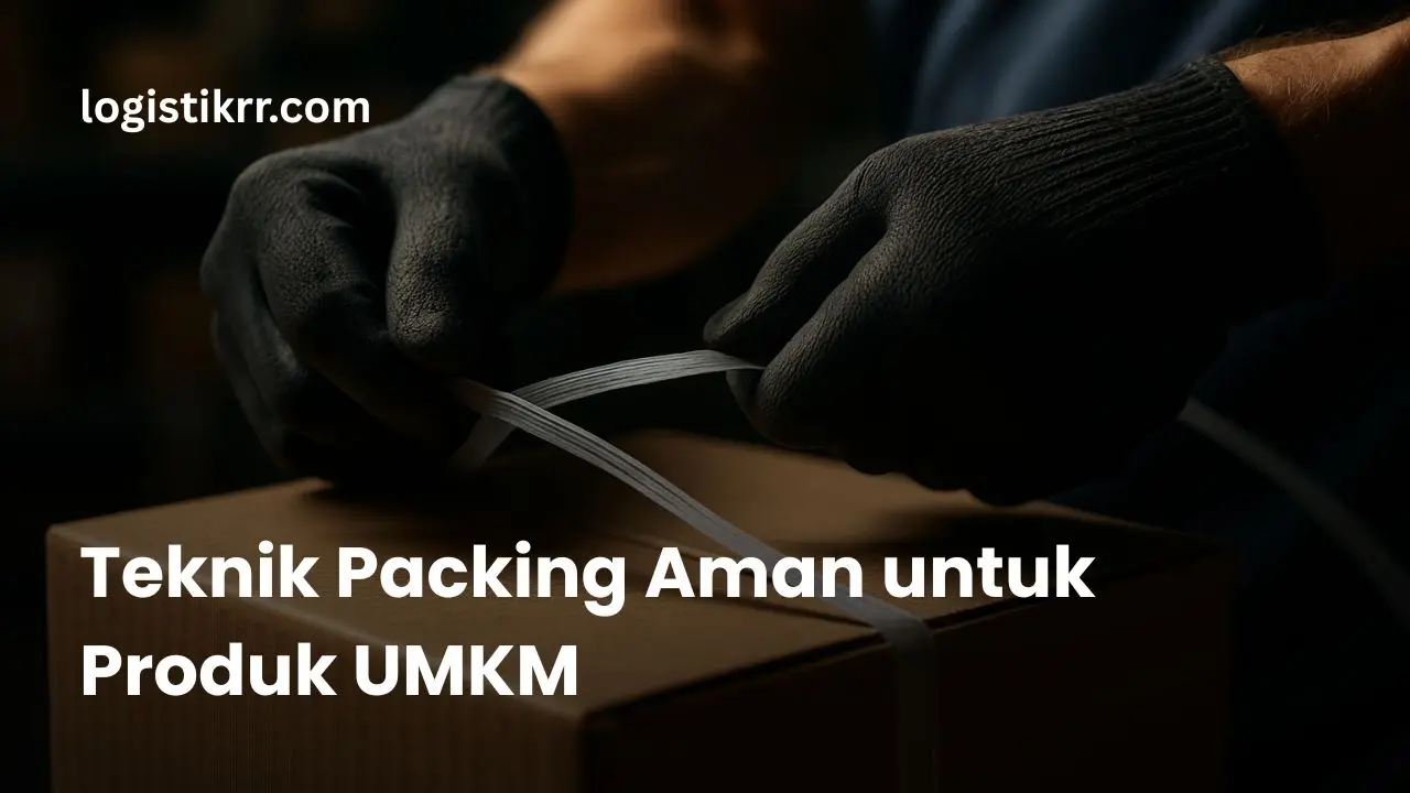 Ilustrasi teknik packing yang aman untuk produk UMKM
