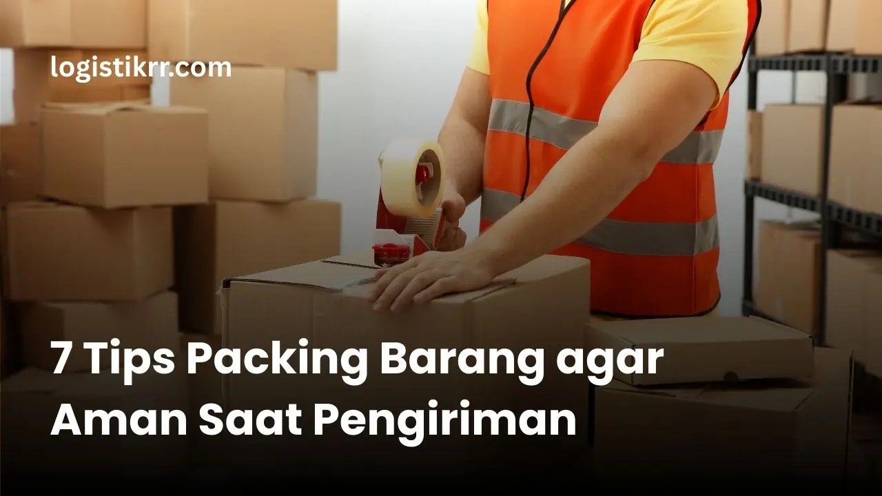 Ilustrasi packing barang dengan teknik yang benar untuk pengiriman ekspedisi