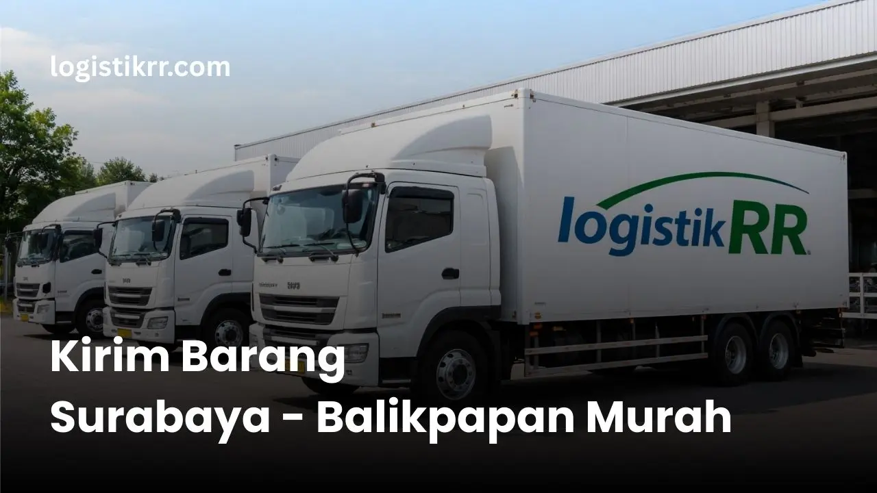 Peta rute pengiriman barang dari Surabaya ke Balikpapan via jalur darat dan laut